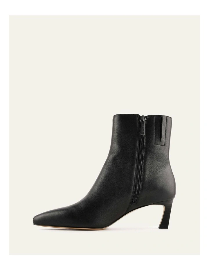 Gabby Mid Ankle Boots in Black Leather image 5