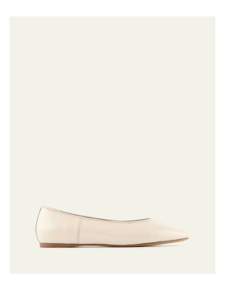 Yarra Dress Flats in Off White Leather image 1