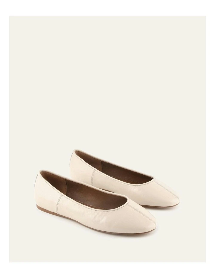 Yarra Dress Flats in Off White Leather image 2