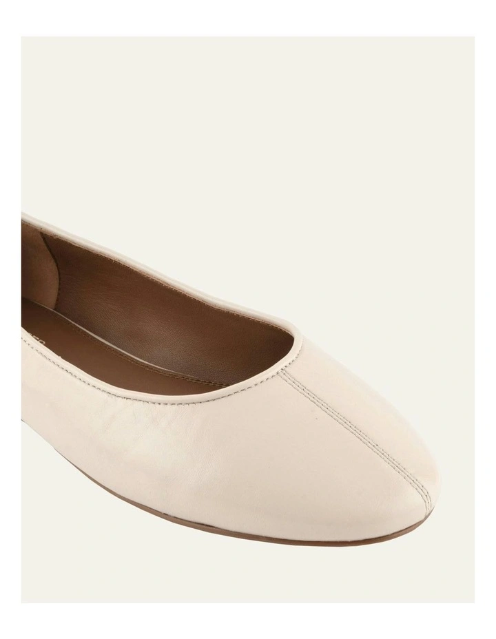 Yarra Dress Flats in Off White Leather image 3