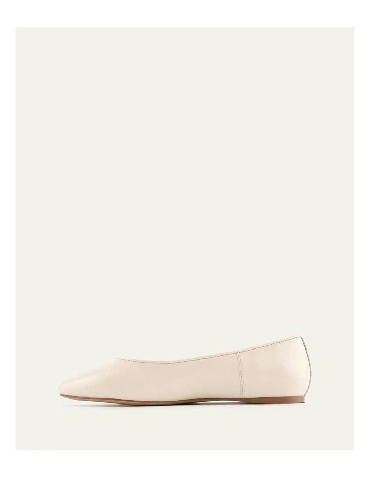 Yarra Dress Flats in Off White Leather image 5