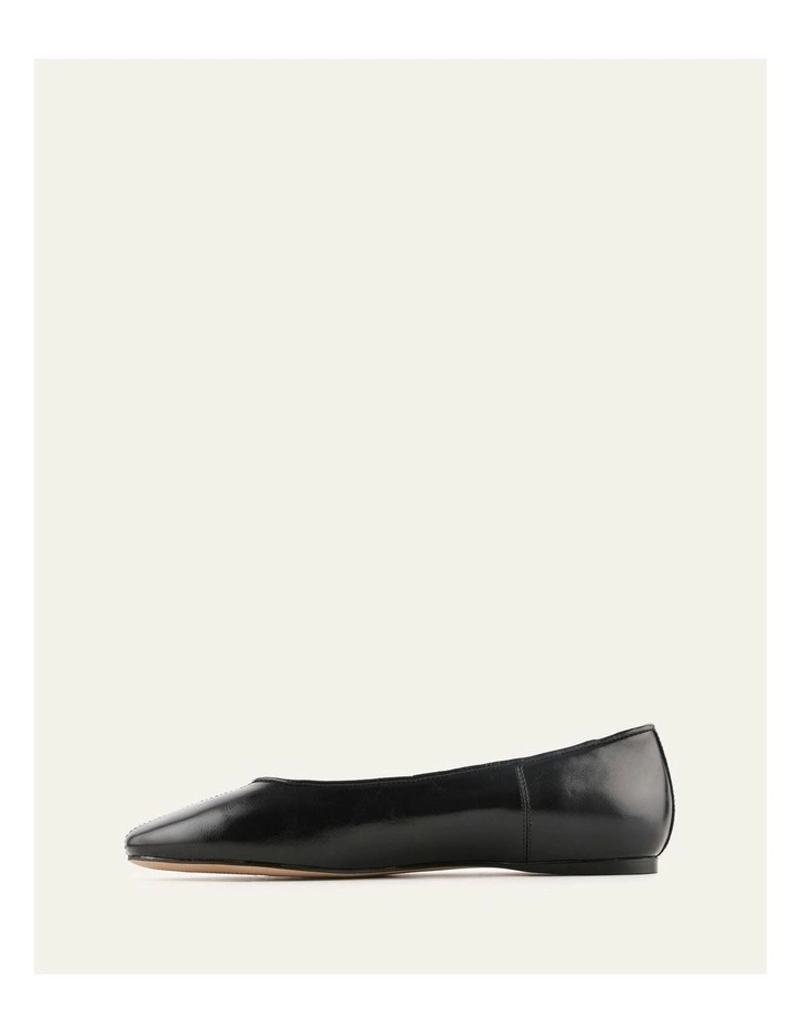 Yarra Dress Flats in Black Leather image 5
