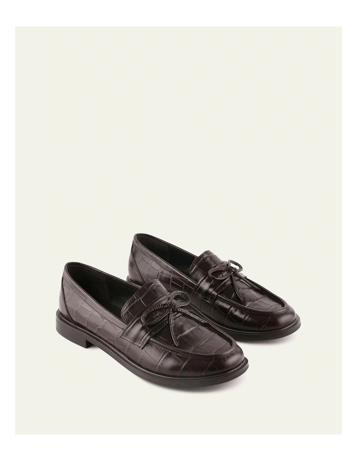 Rosie Loafers in Chocolate Croc image 2