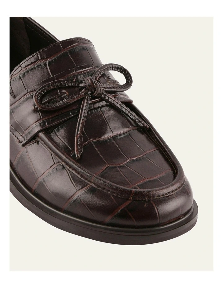 Rosie Loafers in Chocolate Croc image 3