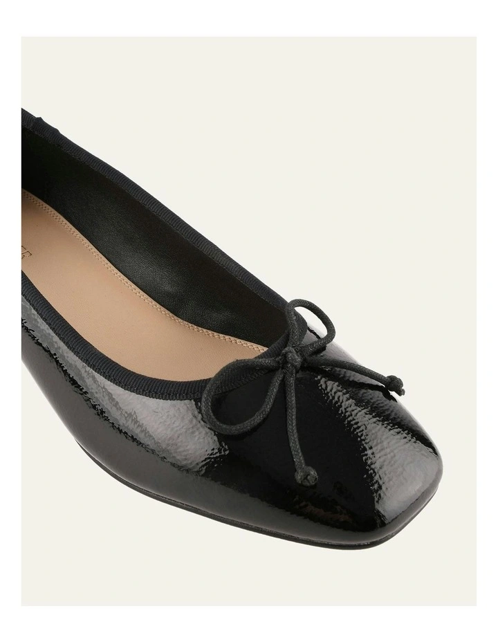 Lara Low Heels in Black Crinkle Patent image 3