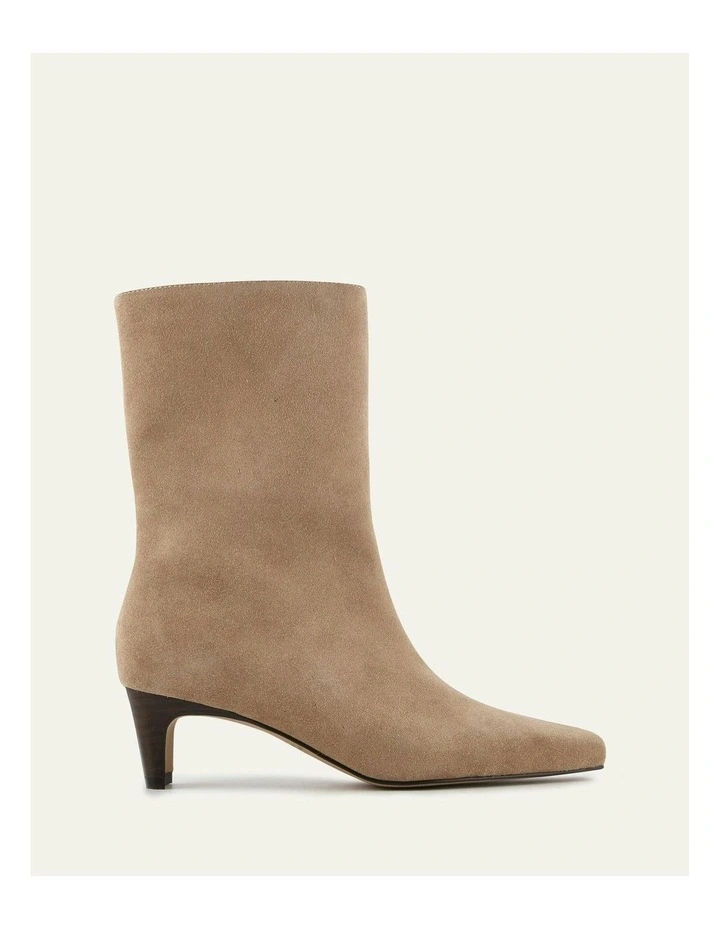 Silas Mid Ankle Boots in Latte Suede image 1