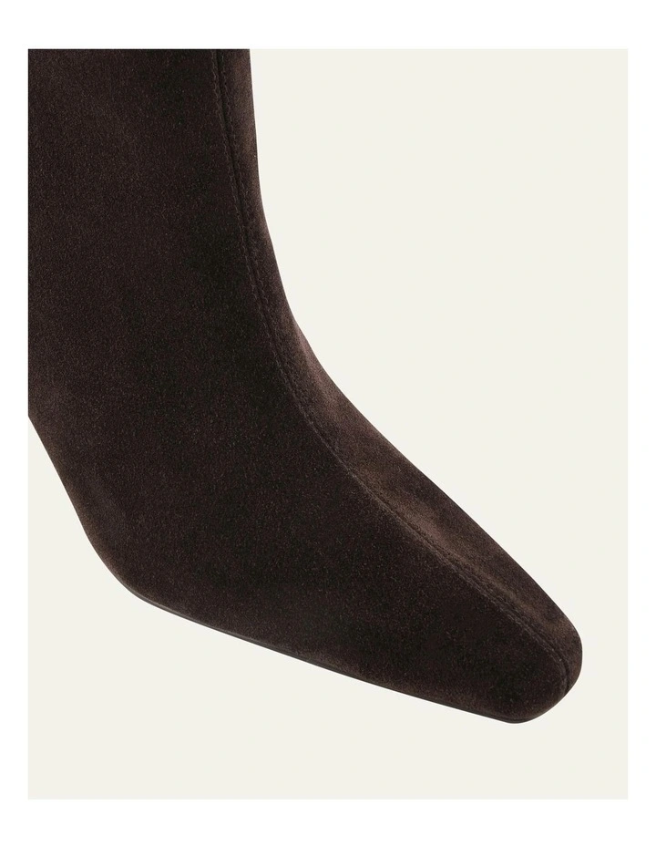 Silas Mid Ankle Boots in Bitter Choc Suede image 3