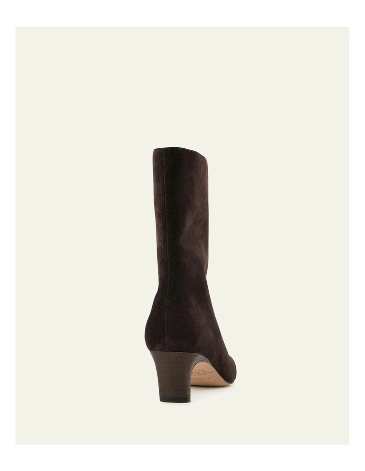 Silas Mid Ankle Boots in Bitter Choc Suede image 4