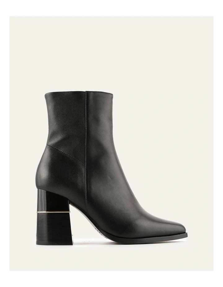 Levi High Ankle Boots in Black Leather image 1