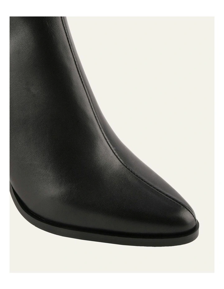 Levi High Ankle Boots in Black Leather image 3