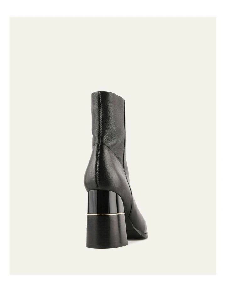 Levi High Ankle Boots in Black Leather image 4