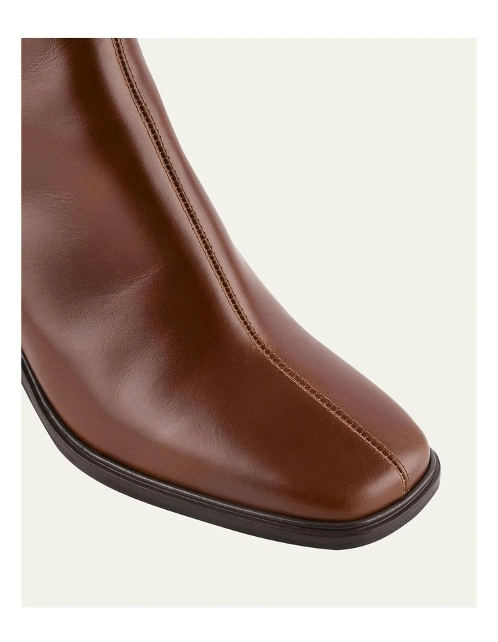 Colby Mid Ankle Boots in Chestnut Leather image 3