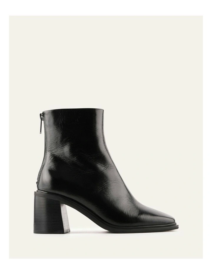 Colby Mid Ankle Boots in Black Leather image 1