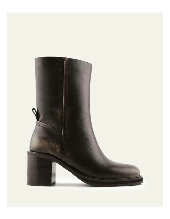 Atticus Calf Boots in Brown Leather image 1