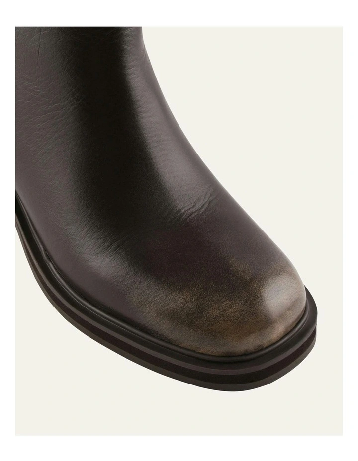 Atticus Calf Boots in Brown Leather image 3