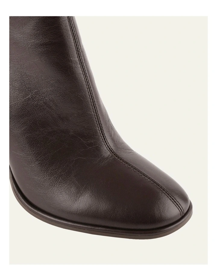Odessa High Ankle Boots in Chocolate Leather image 3