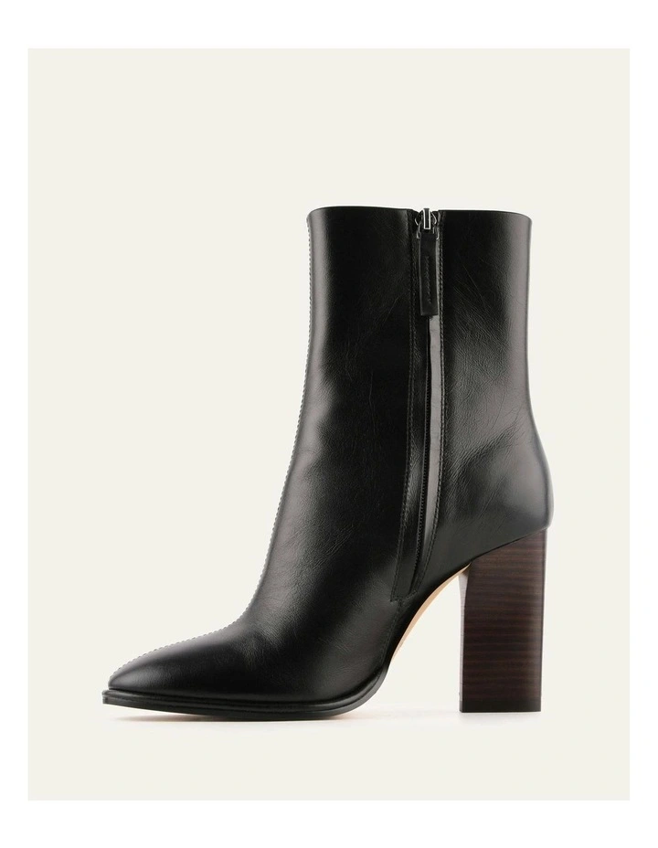 Odessa High Ankle Boots in Black Leather image 5