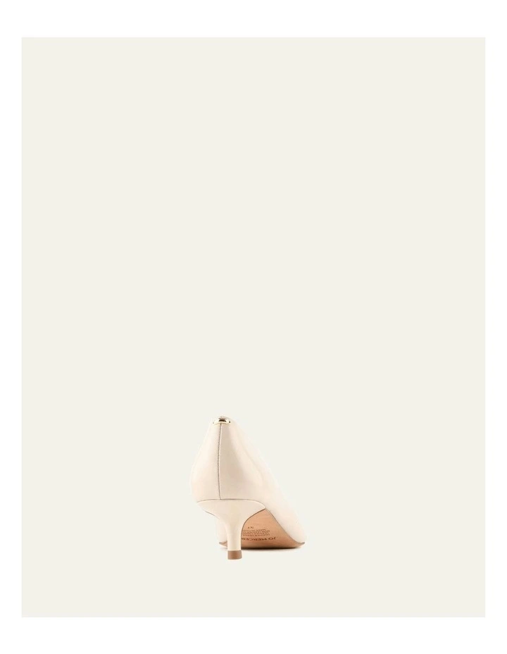 Rusk Low Heels in Off White Leather image 4