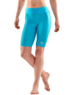 Series-3 Cyan Running Activewear Half Tight Short in Blue