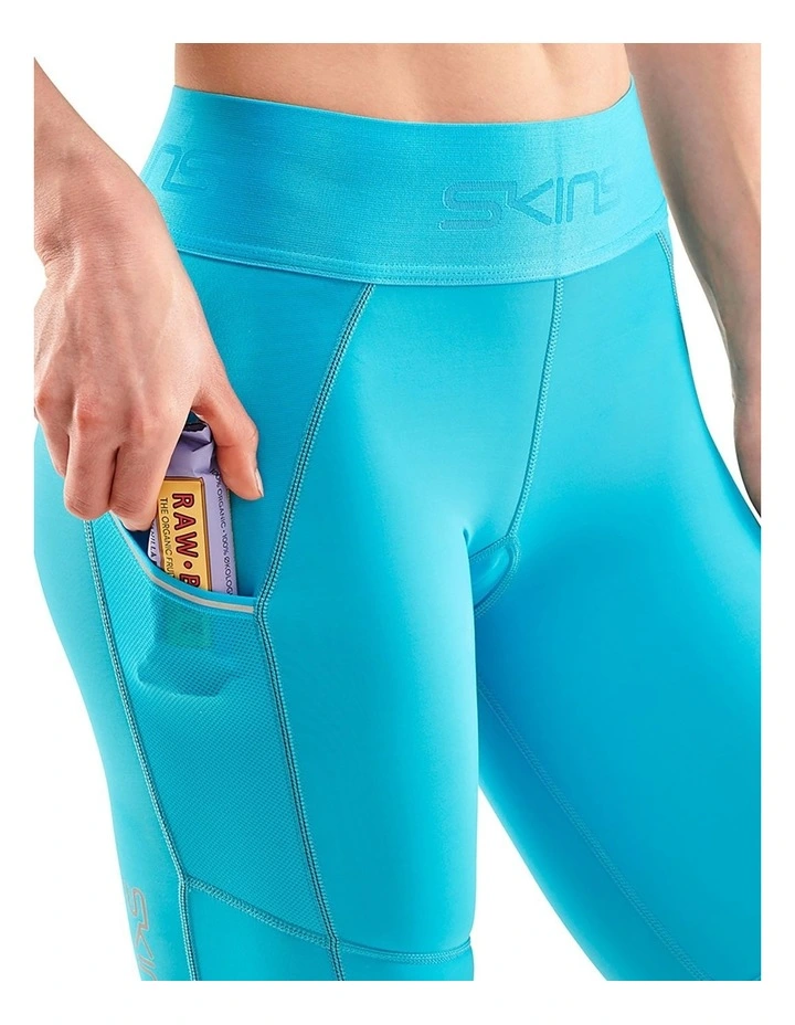 Series-3 Cyan Running Activewear Half Tight Short in Blue image 5