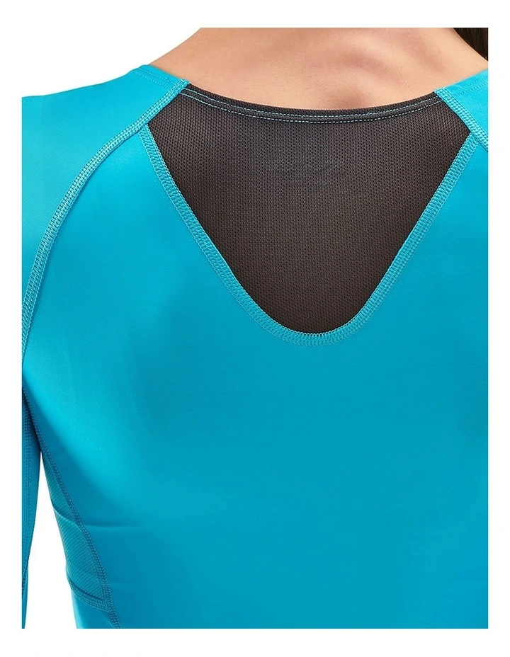 Series-3 Long Sleeve Cyan Running Activewear Top in Blue image 5
