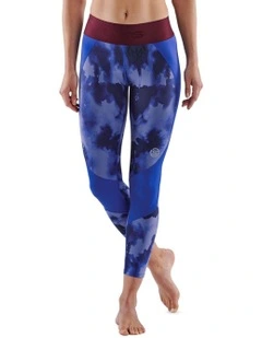 Series-3 Camo Running Activewear Long Tights in Blue