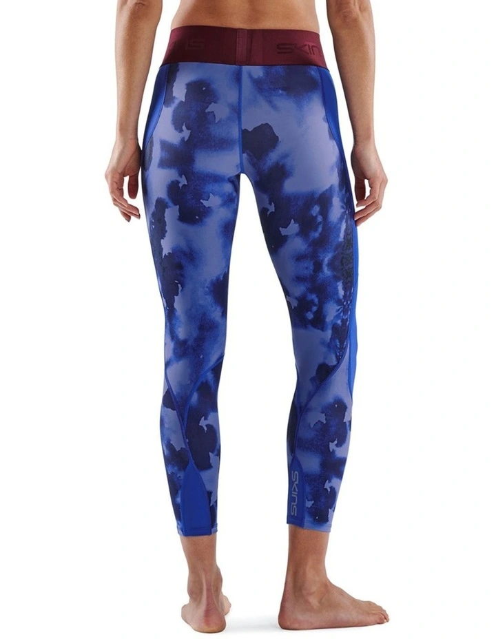 Series-3 Camo Running Activewear Long Tights in Blue image 2