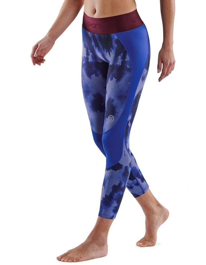 Series-3 Camo Running Activewear Long Tights in Blue image 4