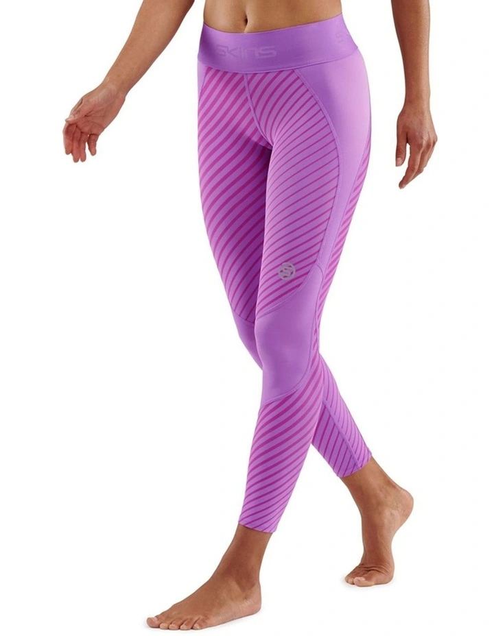 Series-3 Linear Running Activewear 7/8 Tights in Hot Pink image 4