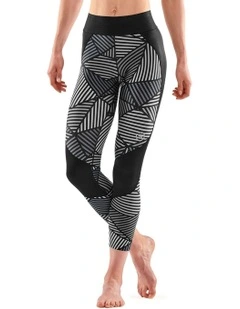 Series-3 Angle Running Activewear 7/8 Tights in Black