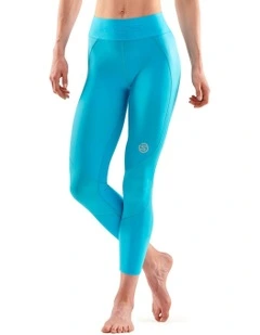 Series-3 Cyan Running Activewear 7/8 Tights in Blue