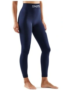 Series-3 Running Activewear Long Tights in Navy Blue