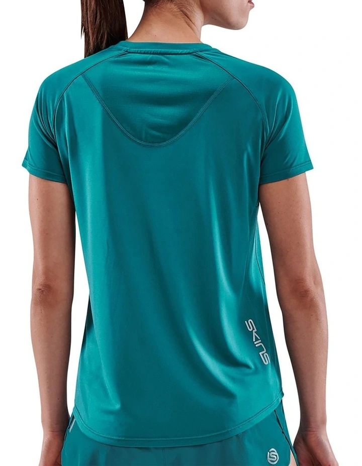 Series-3 Running Activewear Short Sleeve Top in Teal image 2
