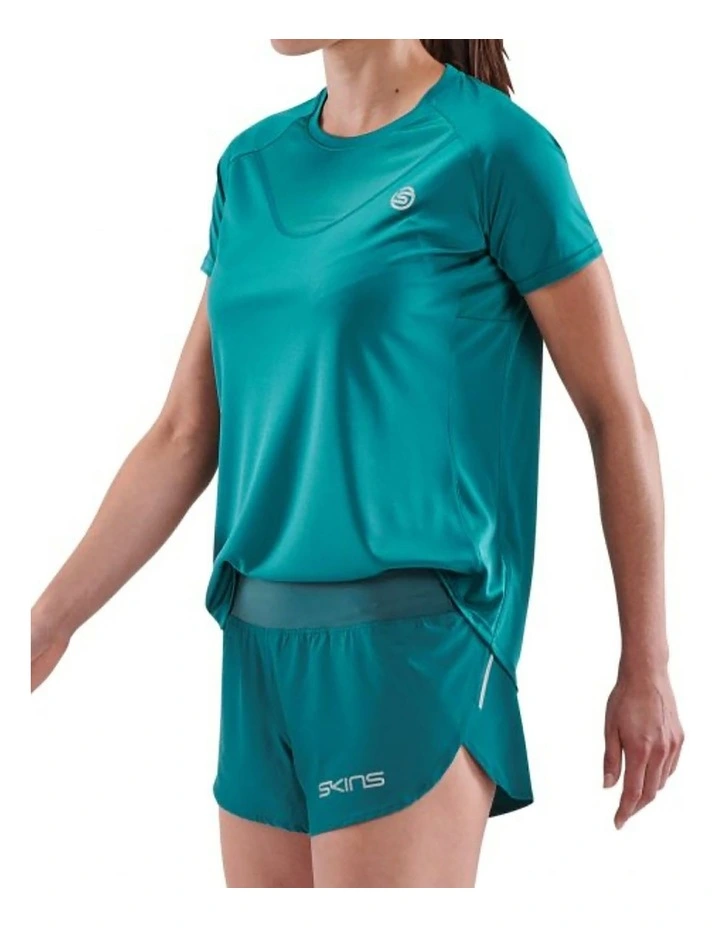 Series-3 Running Activewear Short Sleeve Top in Teal image 3