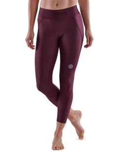 Compression Series 3 Long 7/8 Tights in Burgundy
