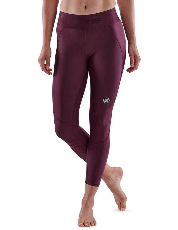Compression Series 3 Long 7/8 Tights in Burgundy image 1