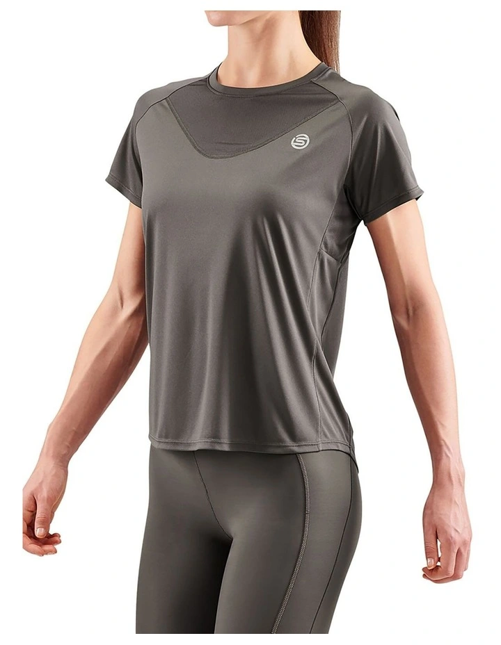Series-3 Activewear Short Sleeve Top in Charcoal image 4