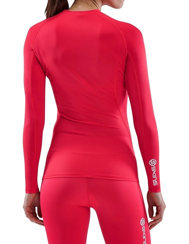 Series-1 Gym Long Sleeve Top in Red image 2
