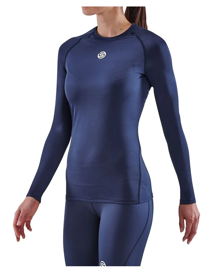 Series-1 Clothing Long Sleeve Top in Navy Blue image 4