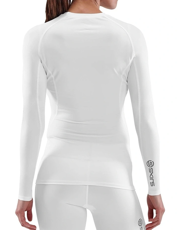 Series-1 Active Long Sleeve Top in White image 2