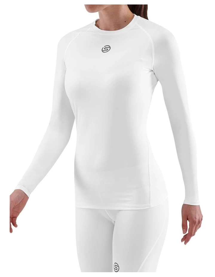 Series-1 Active Long Sleeve Top in White image 4