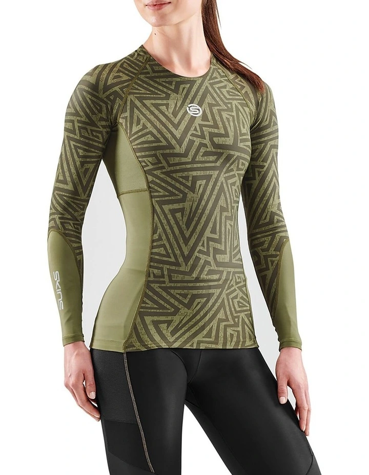 Series-3 Clothing Long Sleeve Top in Khaki Angle image 3