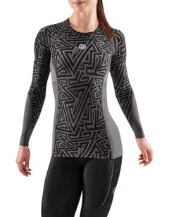 Series-3 Clothing Long Sleeve Top in Charcoal Angle