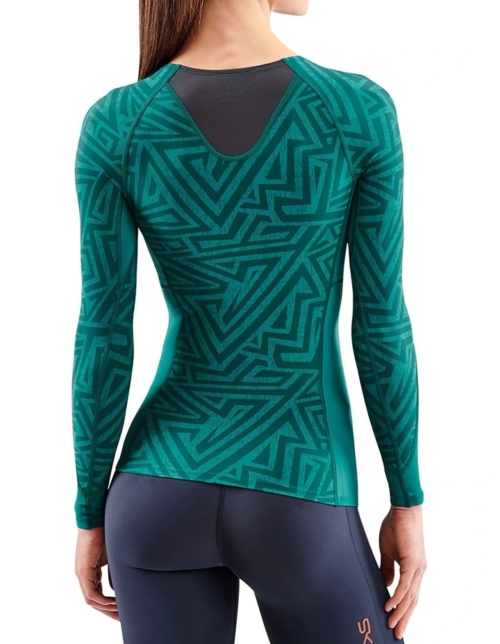 Series-3 Clothing Long Sleeve Top in Light Teal Angle image 2