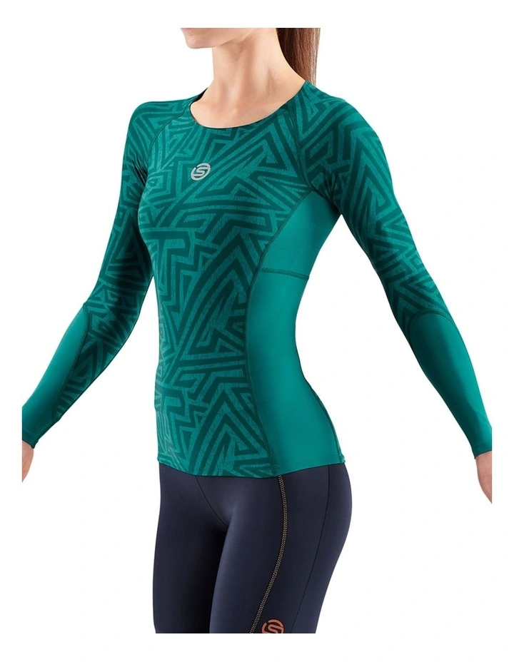 Series-3 Clothing Long Sleeve Top in Light Teal Angle image 3