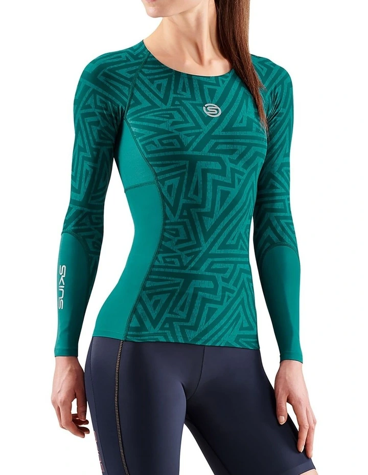 Series-3 Clothing Long Sleeve Top in Light Teal Angle image 4