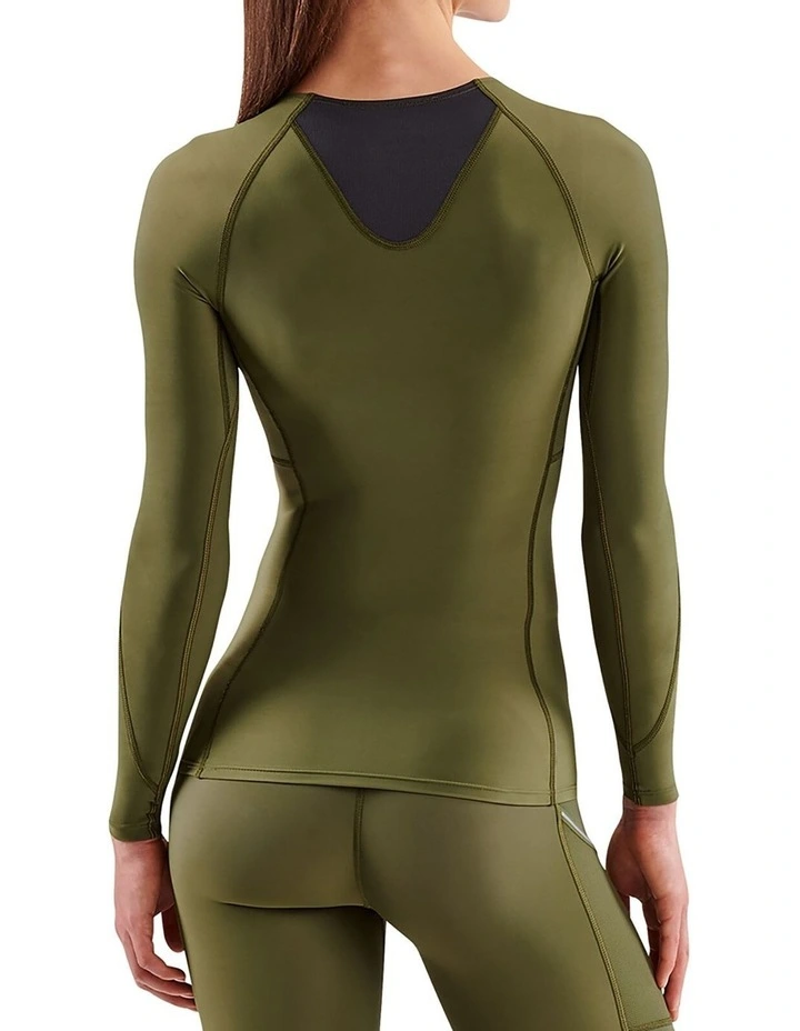 Series-3 Active Long Sleeve Top in Khaki image 2