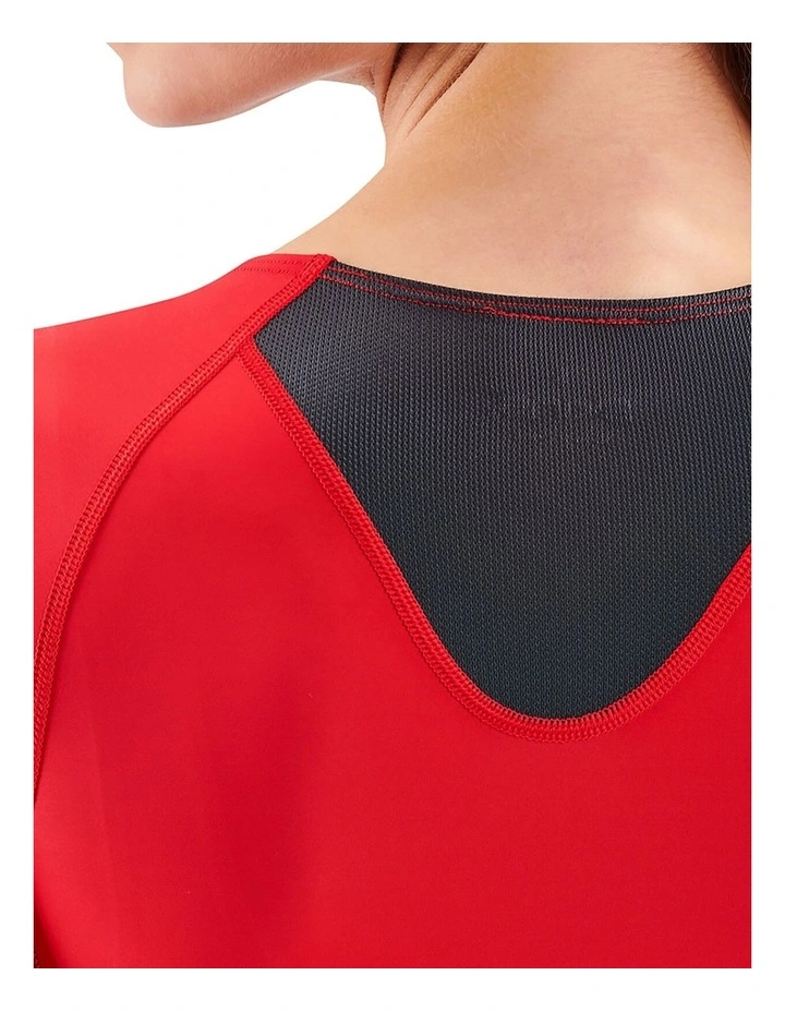 Series-3 Activewear Long Sleeve Top in Red image 4