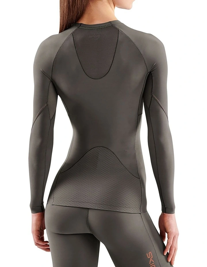 Series-5 Activewear Long Sleeve Top in Charcoal image 2