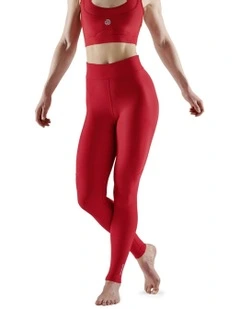 Series-3 Activewear Soft Long Tight in Red
